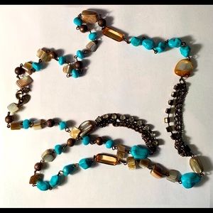 Multi colored long necklace